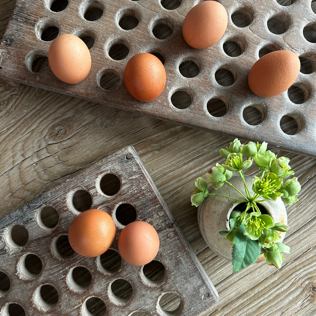 Rustic Antique Wooden Egg Tray