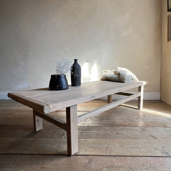 Rustic Coffee Table Porthleven angled view