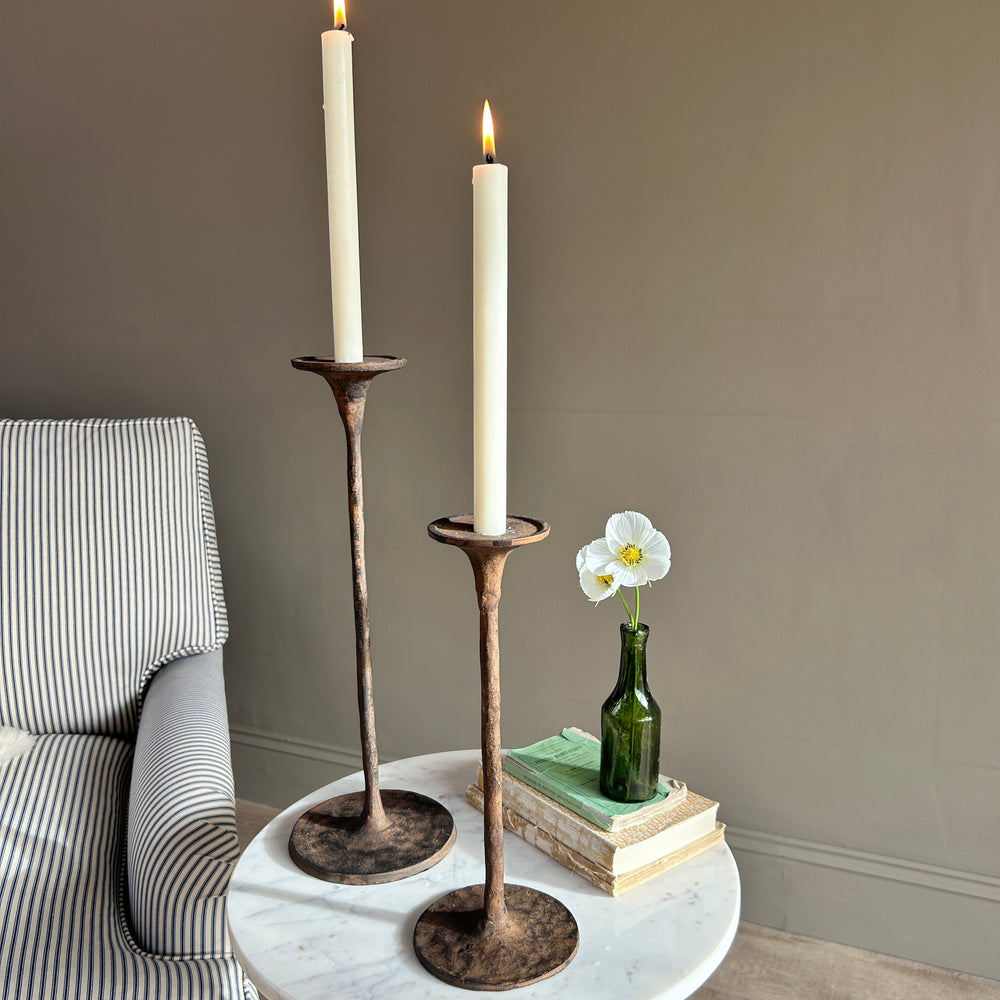Rustic Metal Candle Holder | Yasmin 