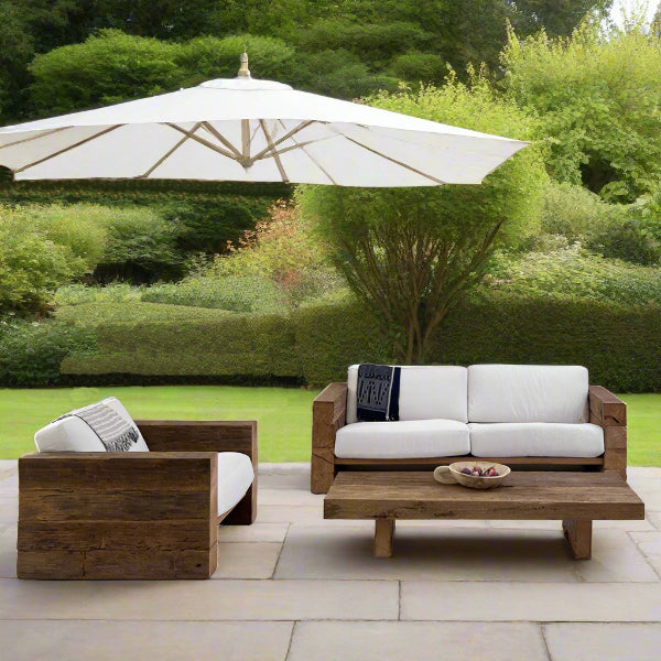 Rustic Oak Outdoor Lounge Seating collection