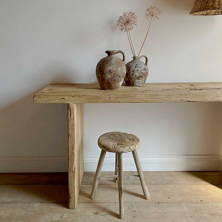 Rustic Reclaimed Wood St Ives Console Table detail