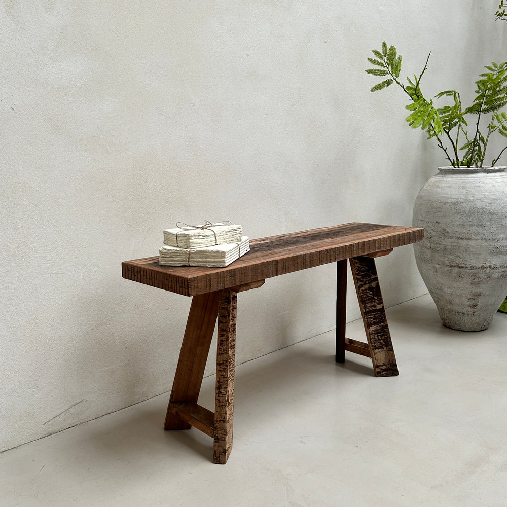 Rustic Reclaimed wood Utility Bench Cornwall