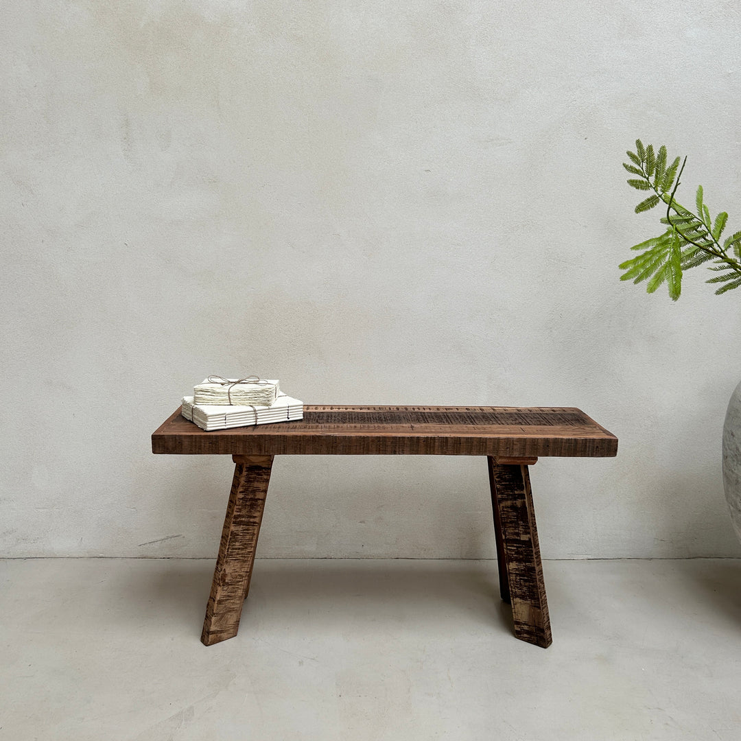 Rustic Reclaimed wood Utility Bench Cornwall