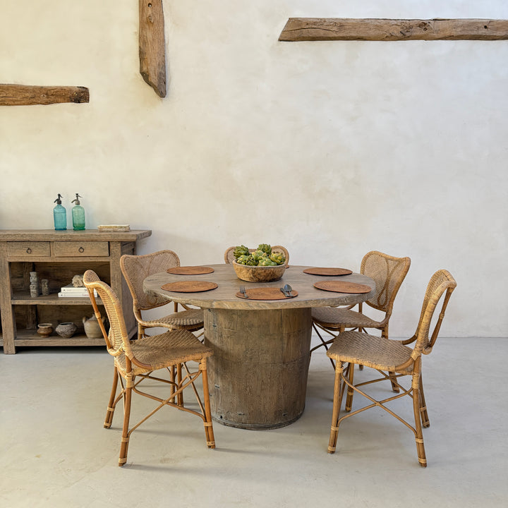 Rustic Timber Round Dining Table | Harrogate