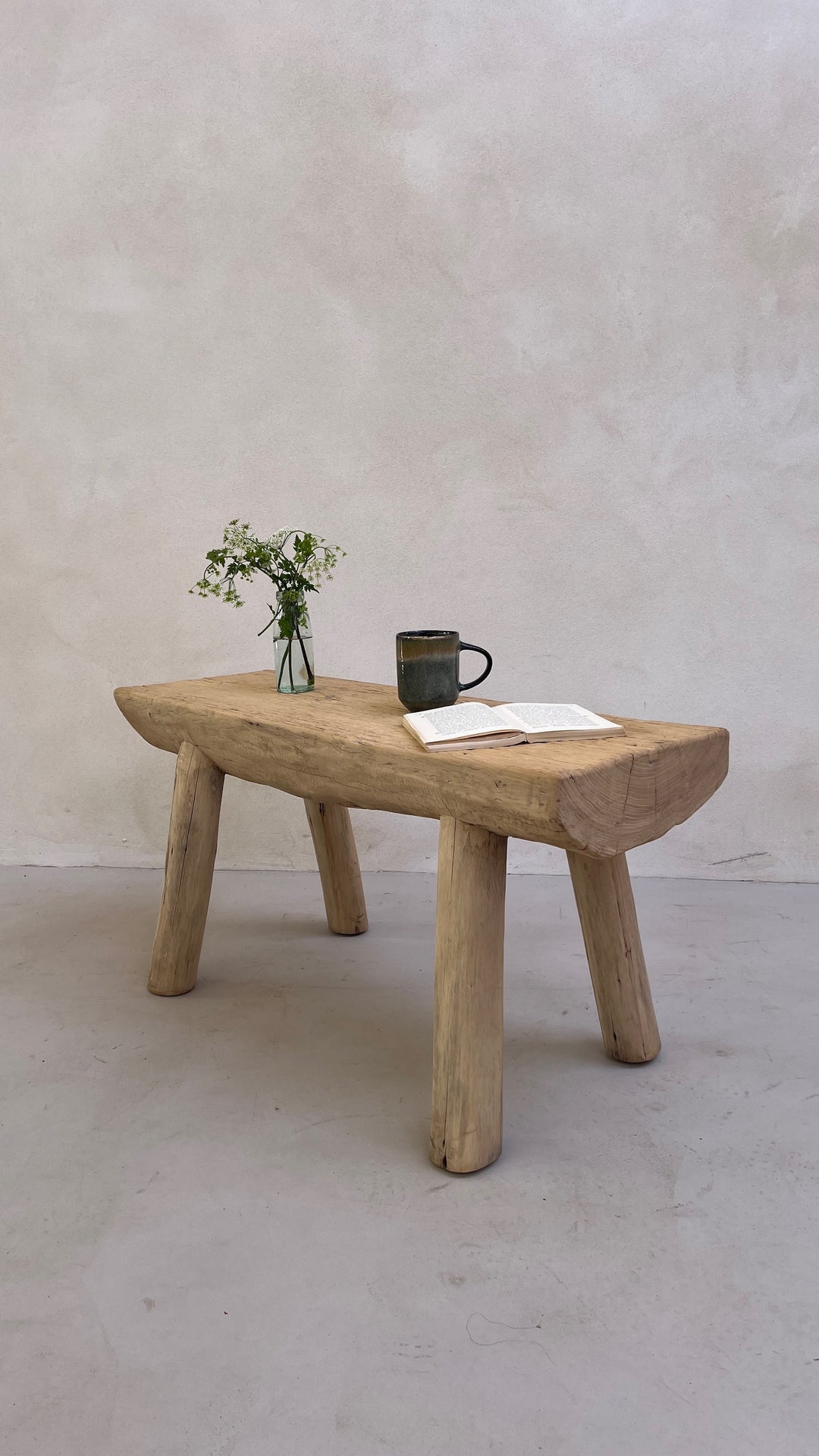 Rustic Tree trunk bench Aldsworth