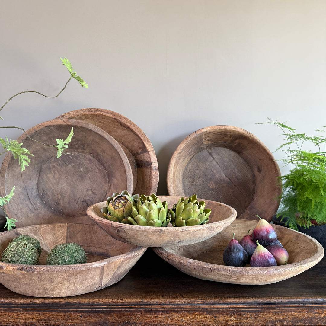Rustic Vintage Wooden Bowl