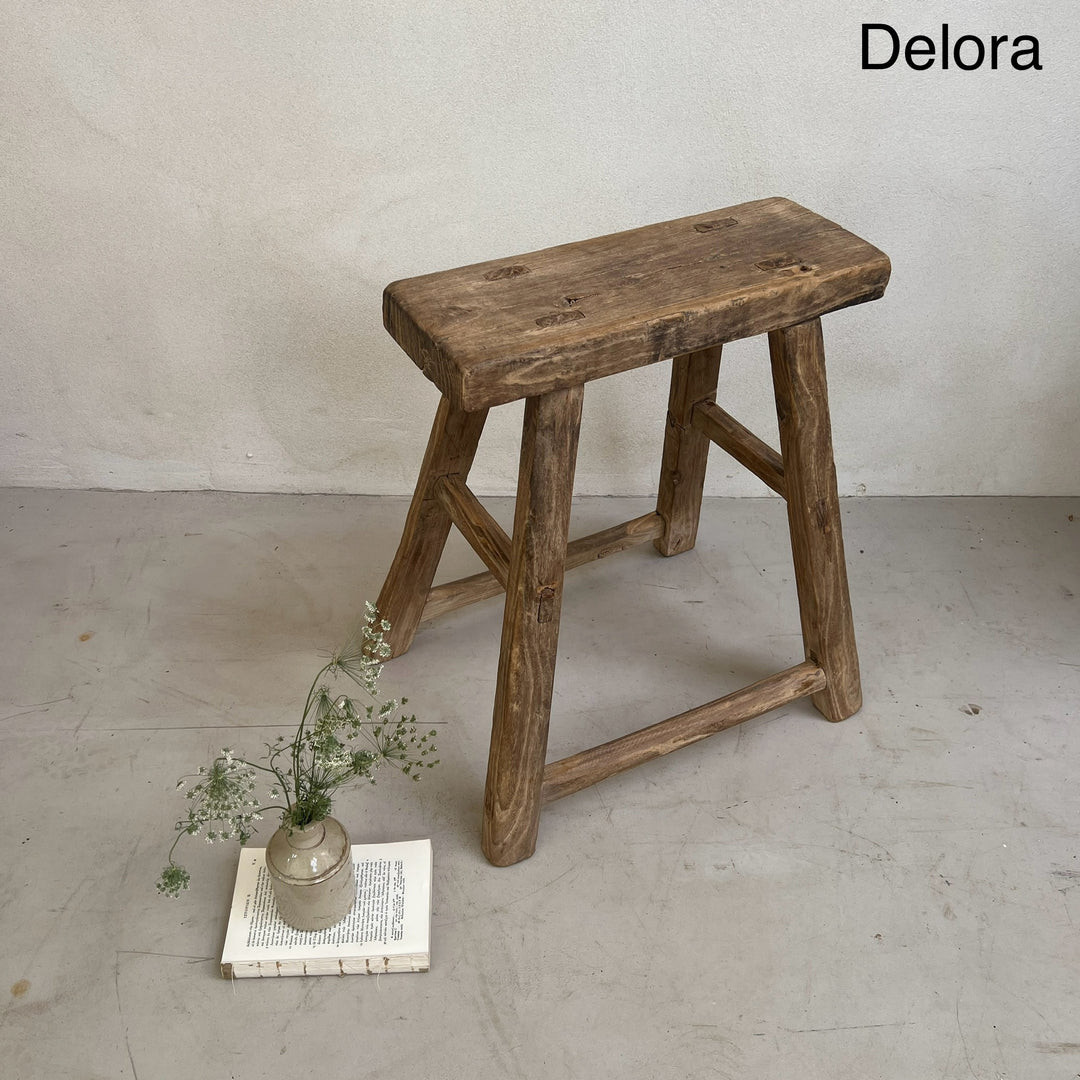 Rustic Wood Antique Stool (select from photo)