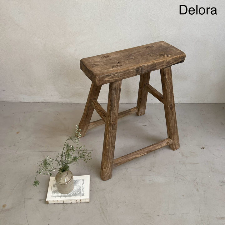 Rustic Wood Antique Stool (select from photo)