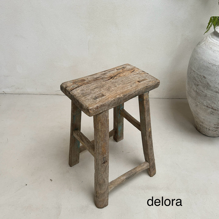 Rustic Wood Antique Stool (select from photo)