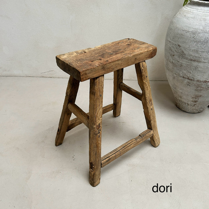 Rustic Wood Antique Stool (select from photo)