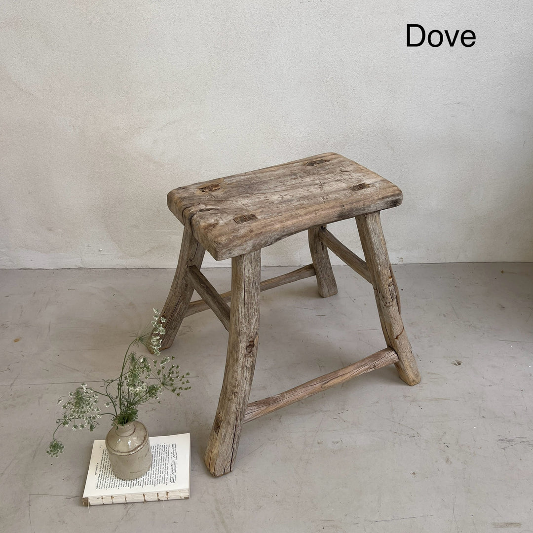 Rustic Wood Antique Stool (select from photo)
