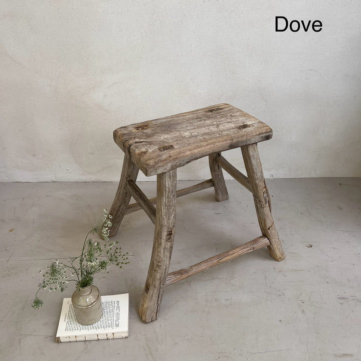 Rustic Wood Antique Stool (select from photo)