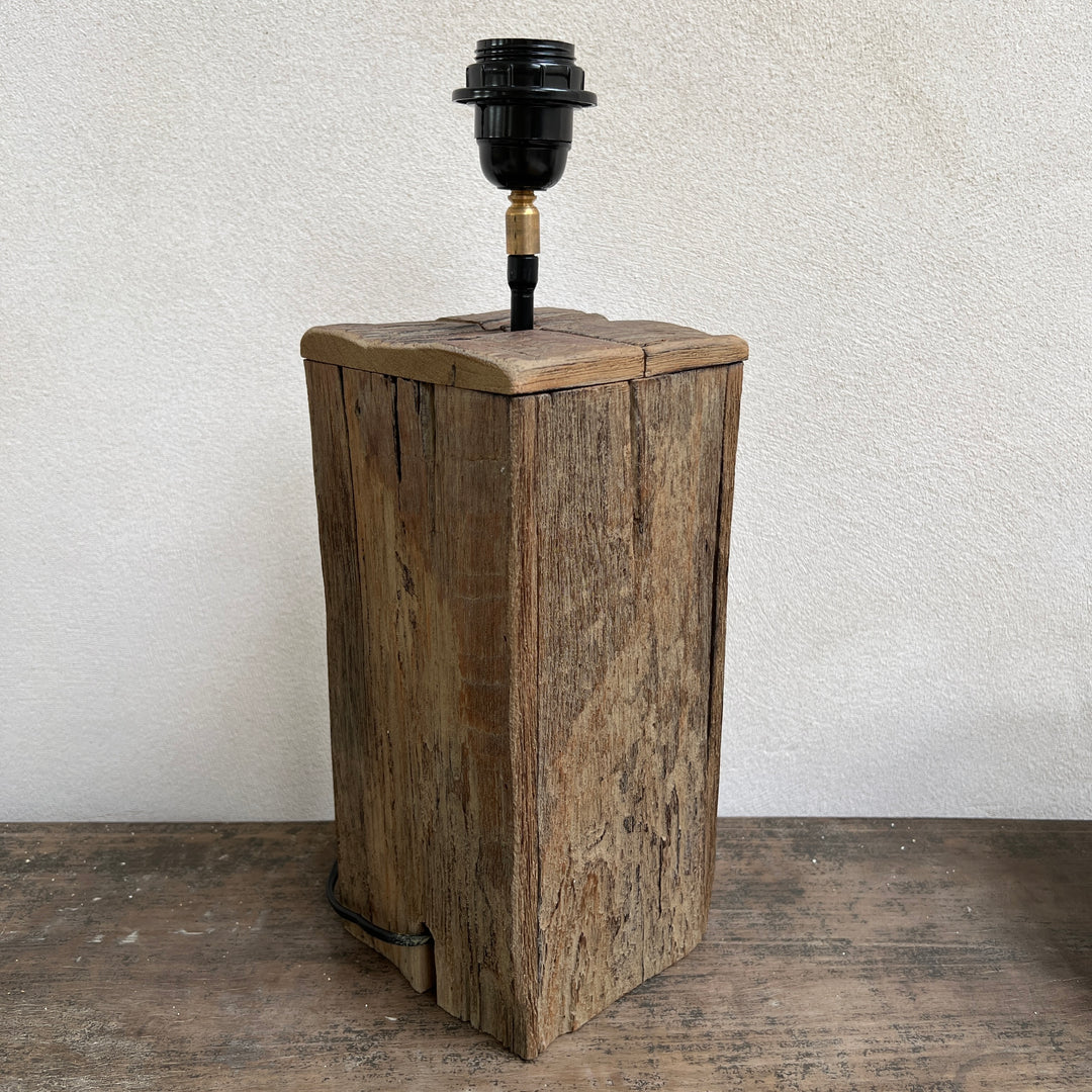 Rustic Wooden Lamp Base
