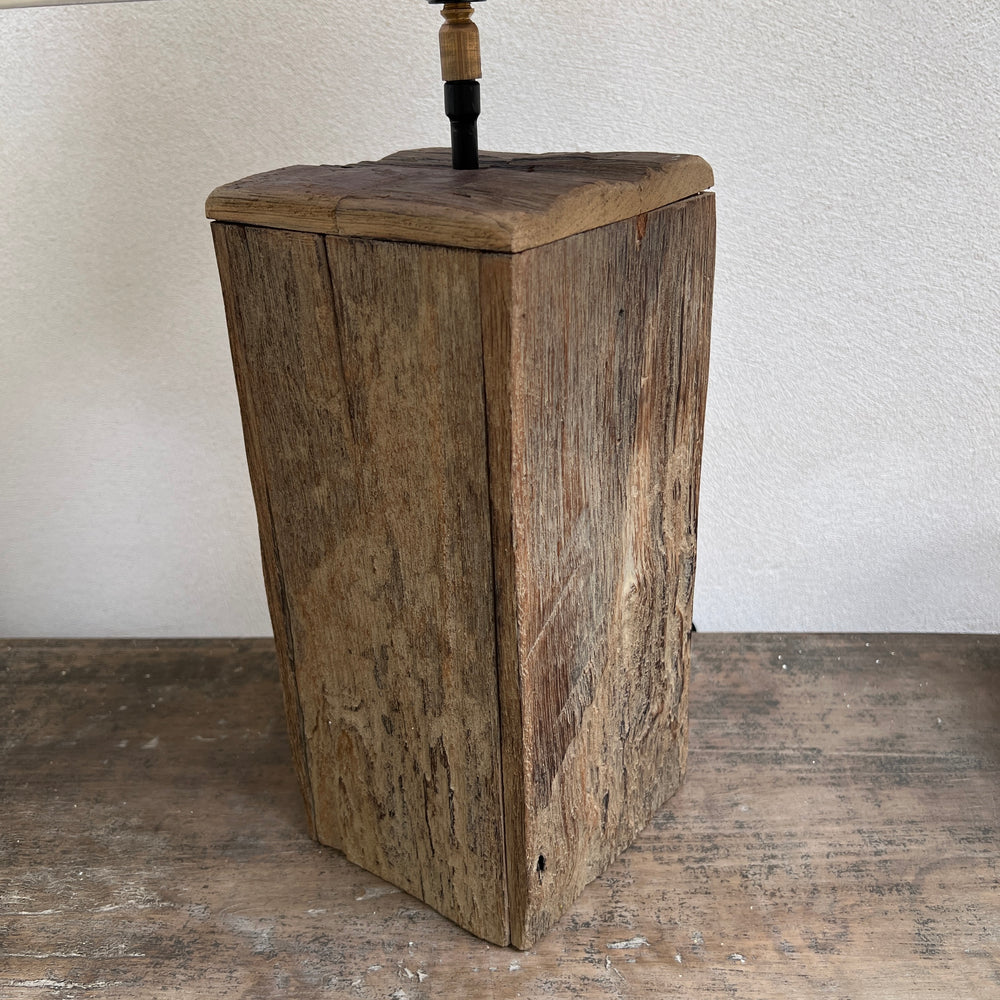 Rustic Wooden Lamp Base