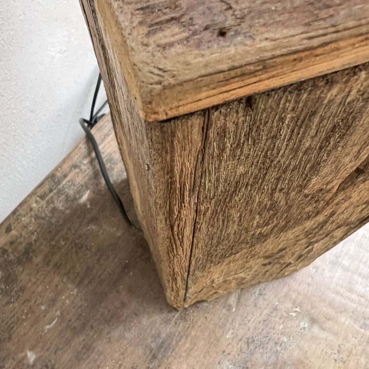 Rustic Wooden Lamp Base