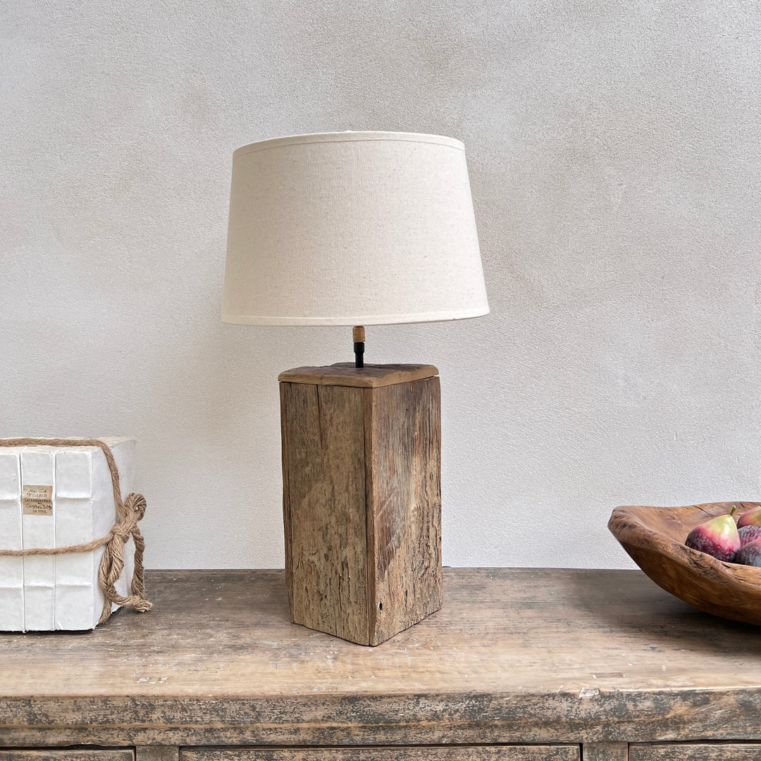 Rustic Wooden Lamp Base