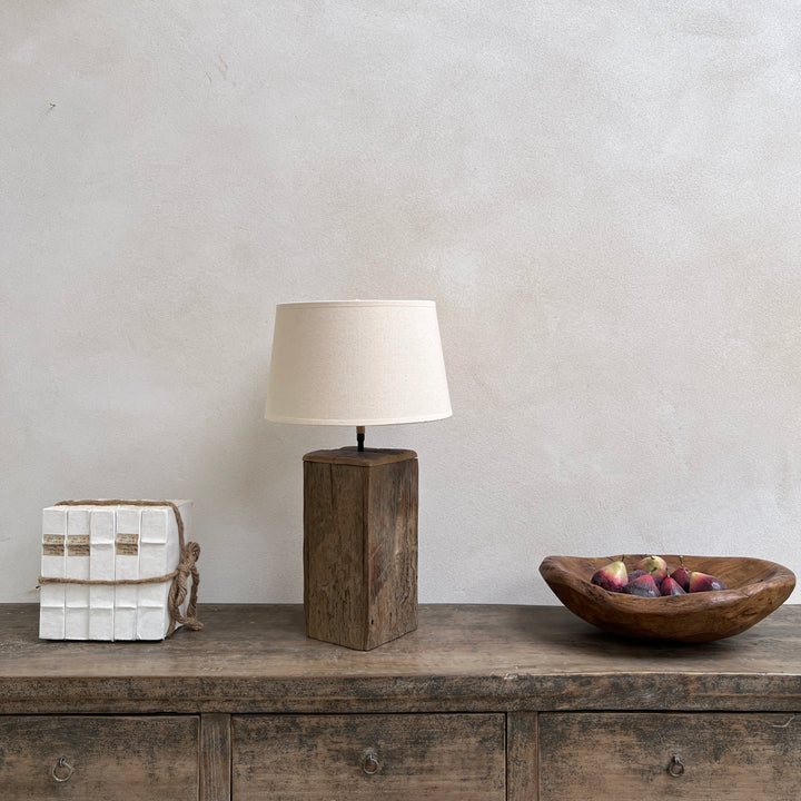 Rustic Wooden Lamp Base 
