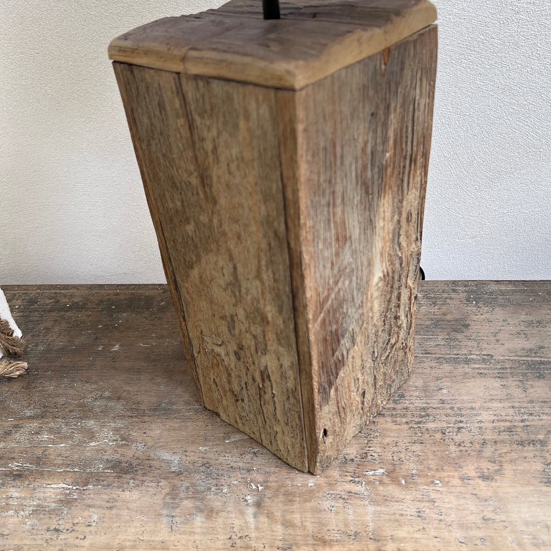 Rustic Wooden Lamp Base 