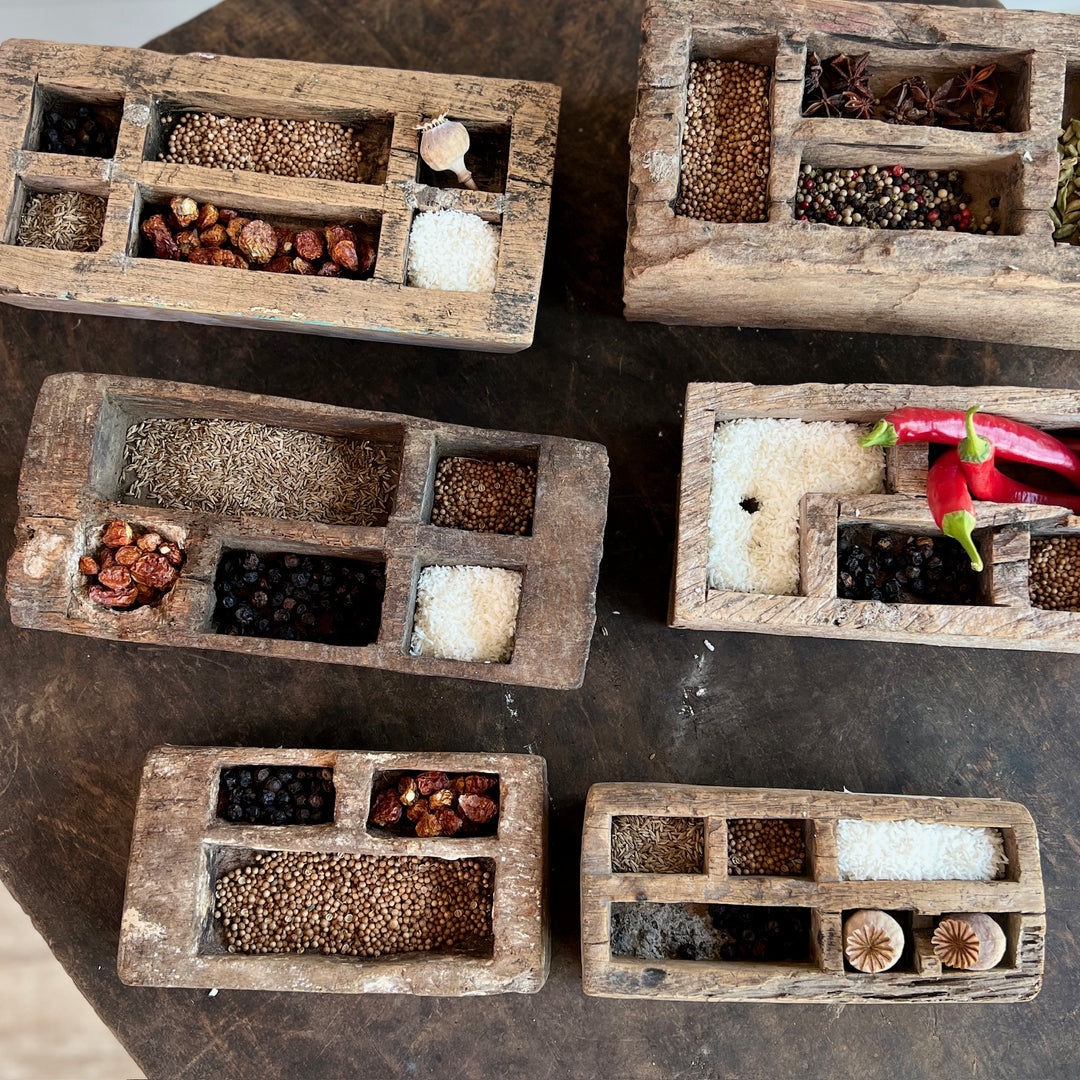 Rustic Wooden Spice Tray