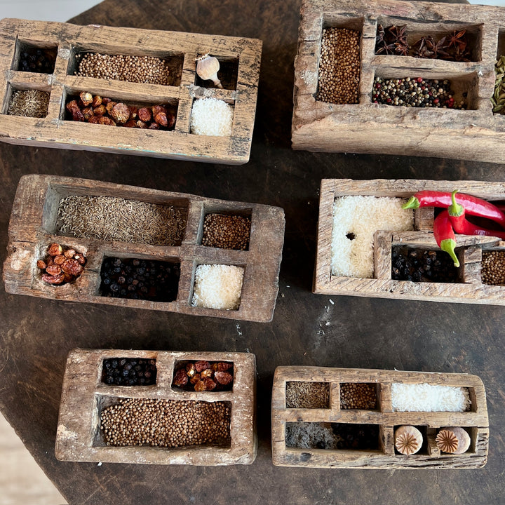 Rustic Wooden Spice Tray