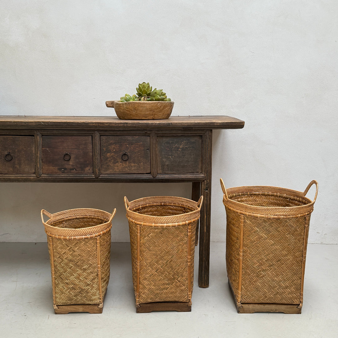 Rustic Woven Bamboo Basket | Lombok