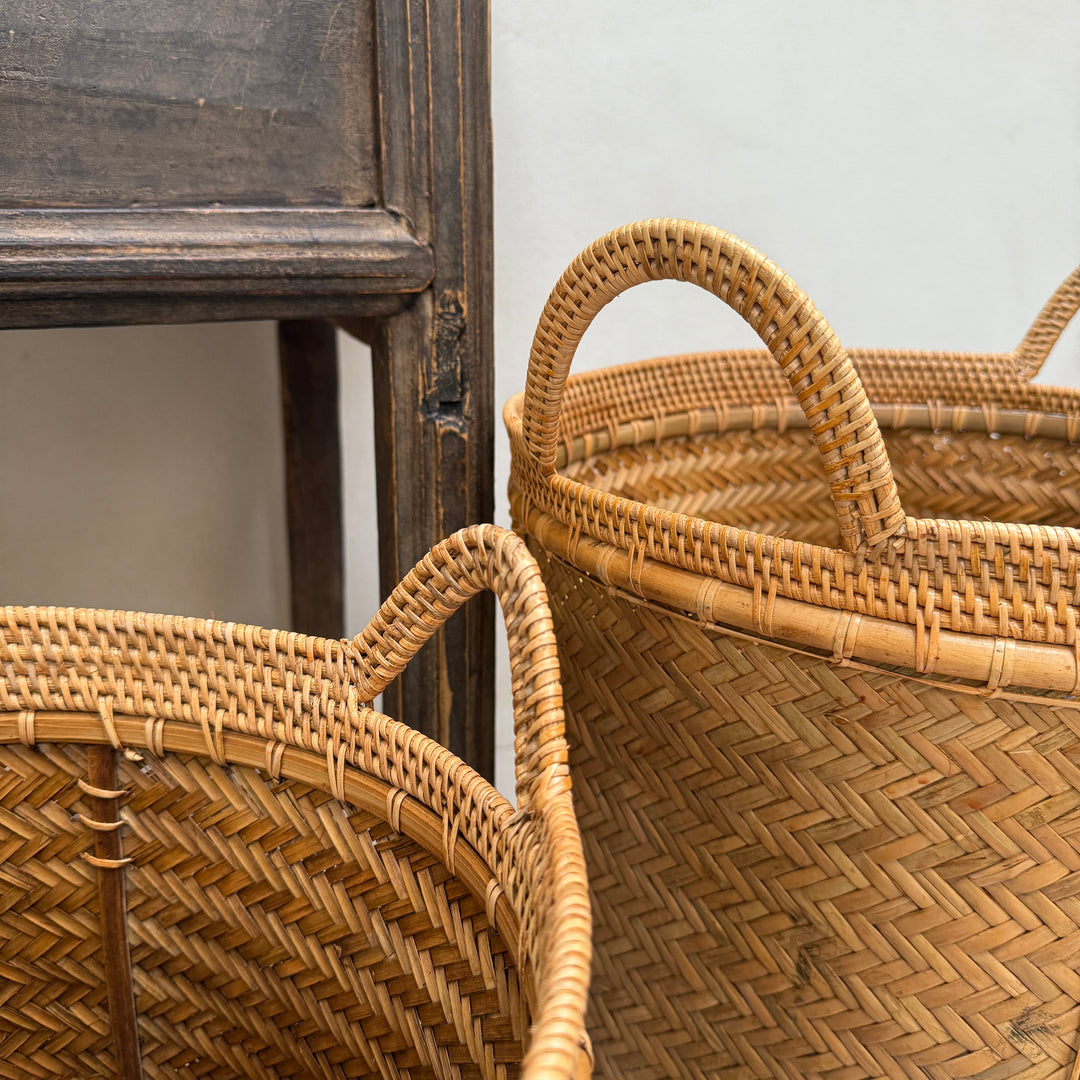 Rustic Woven Bamboo Basket | Lombok