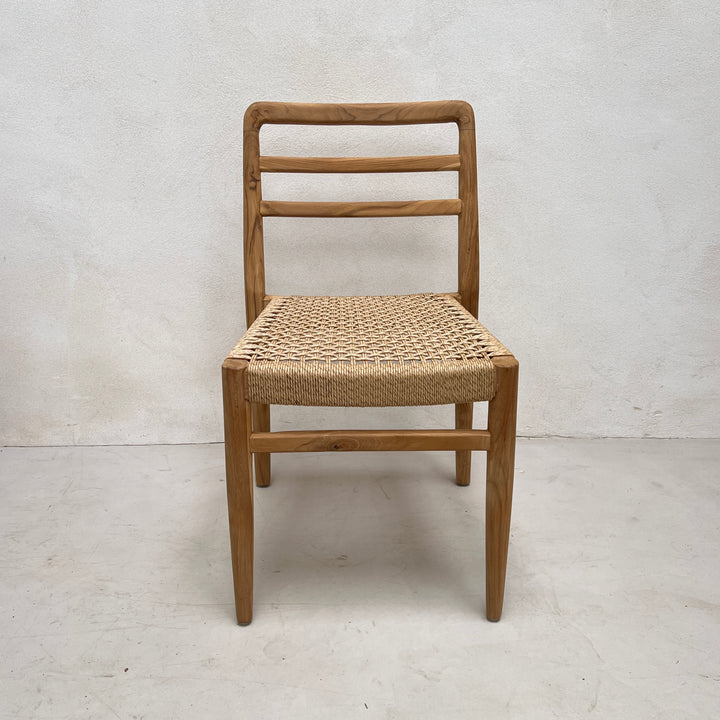 Rustic wood garden dining chair