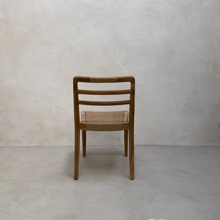 Rustic wood garden dining chair