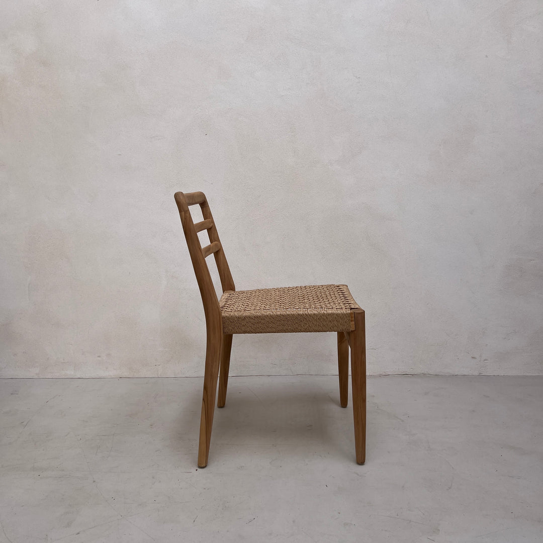 Rustic wood garden dining chair