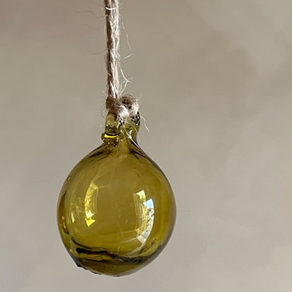 Hand blown Small Bauble | Amber