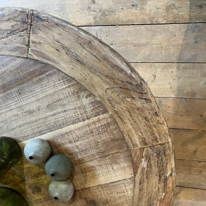 Salvaged Teak Round Dining Table