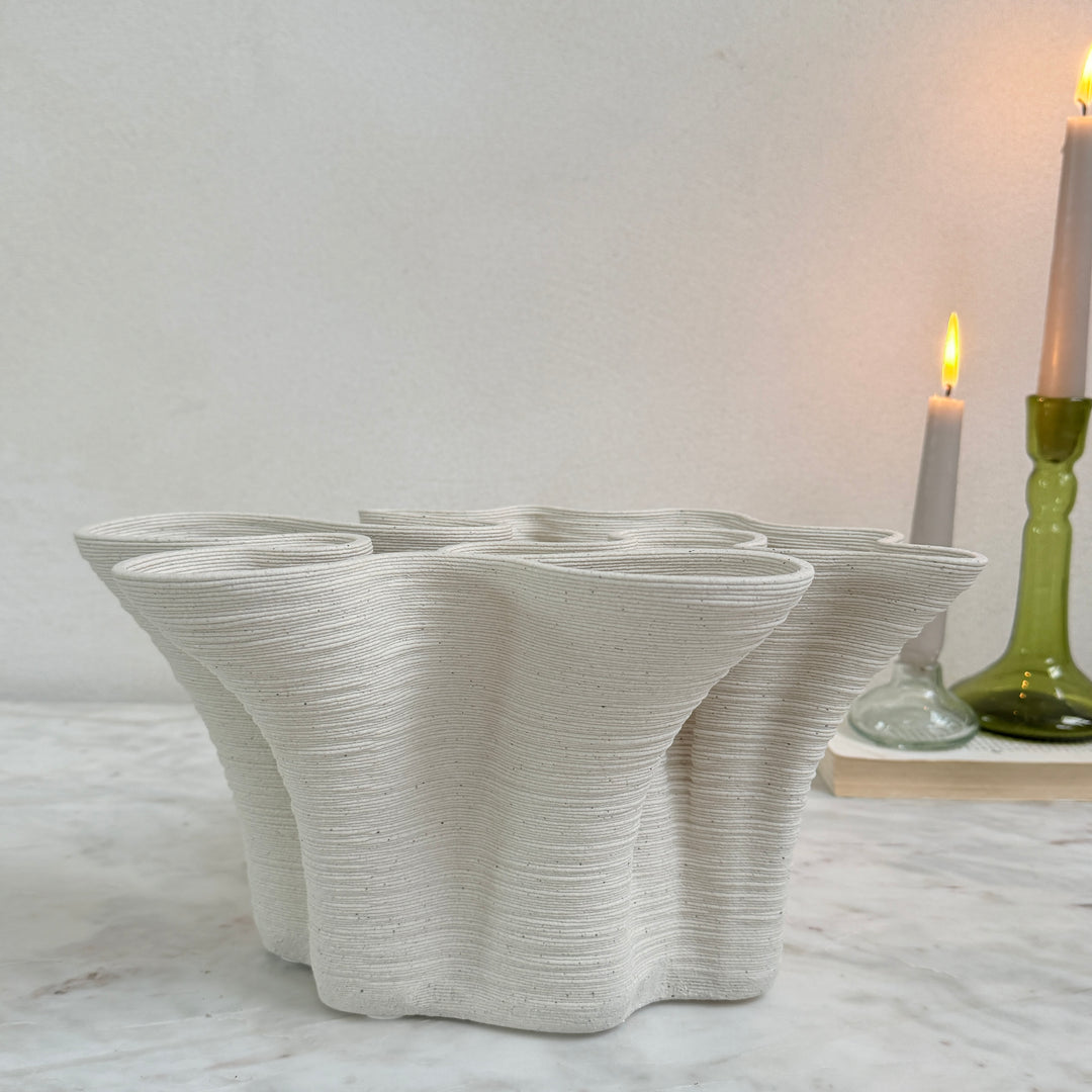 Sculptural Wave Vase