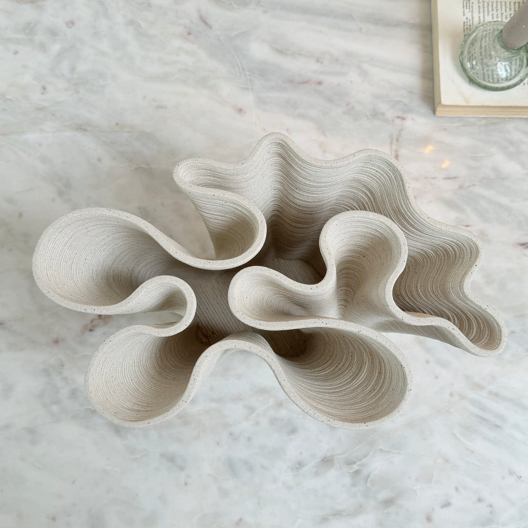 Sculptural Wave Vase