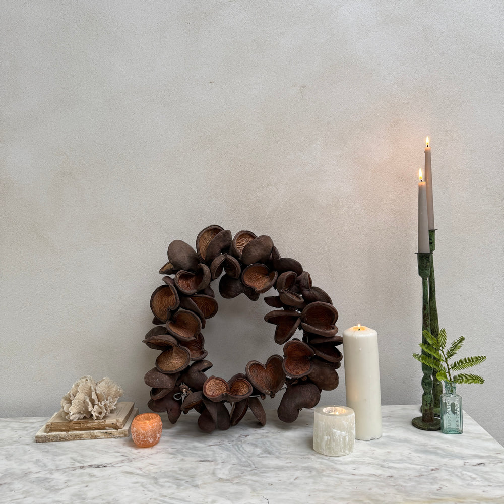 Seed pods wreath