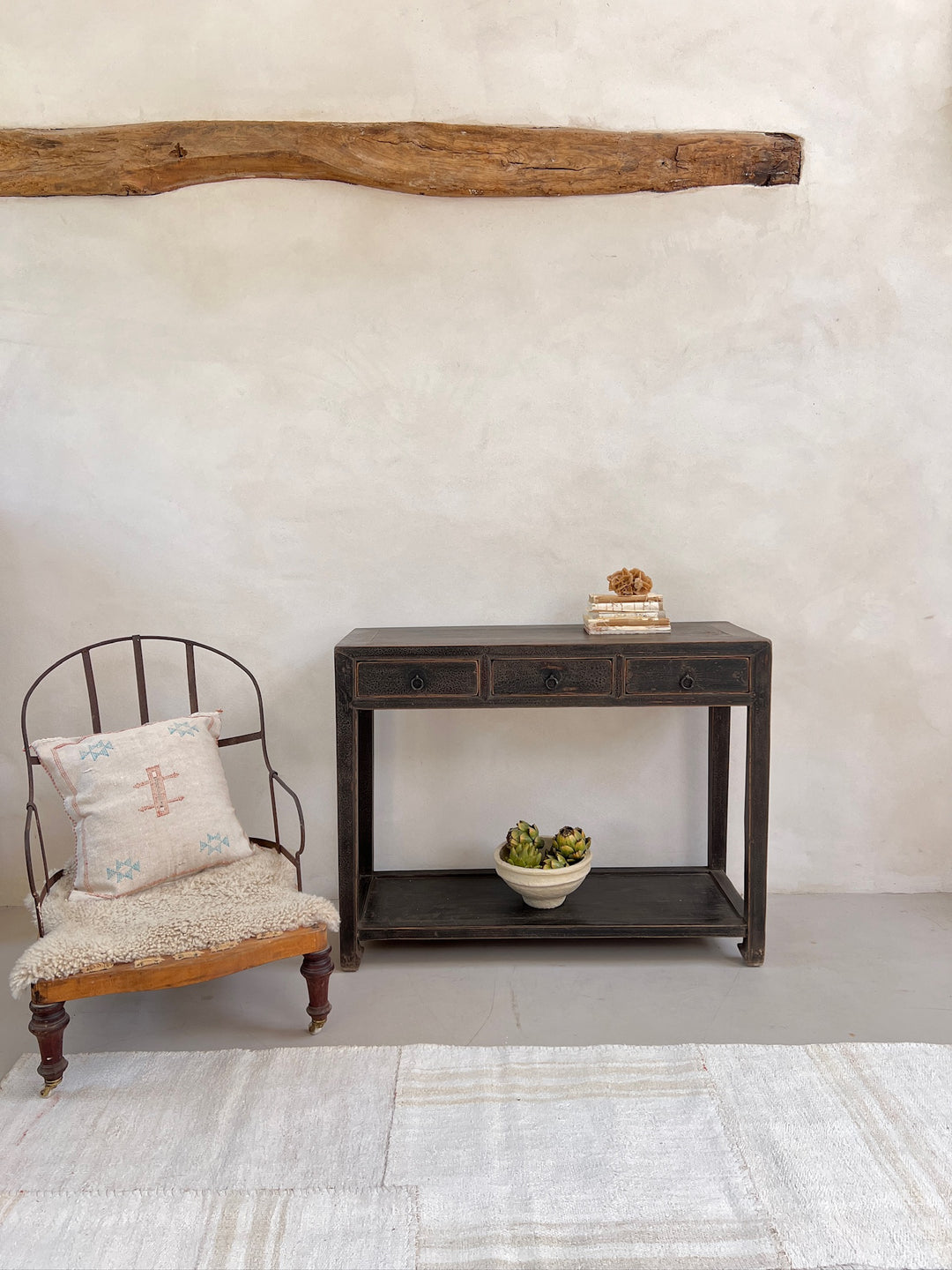 Small Antique Black Console Table | Tamara