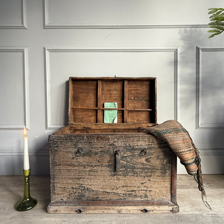 Small Antique Blanket Box | Kanji