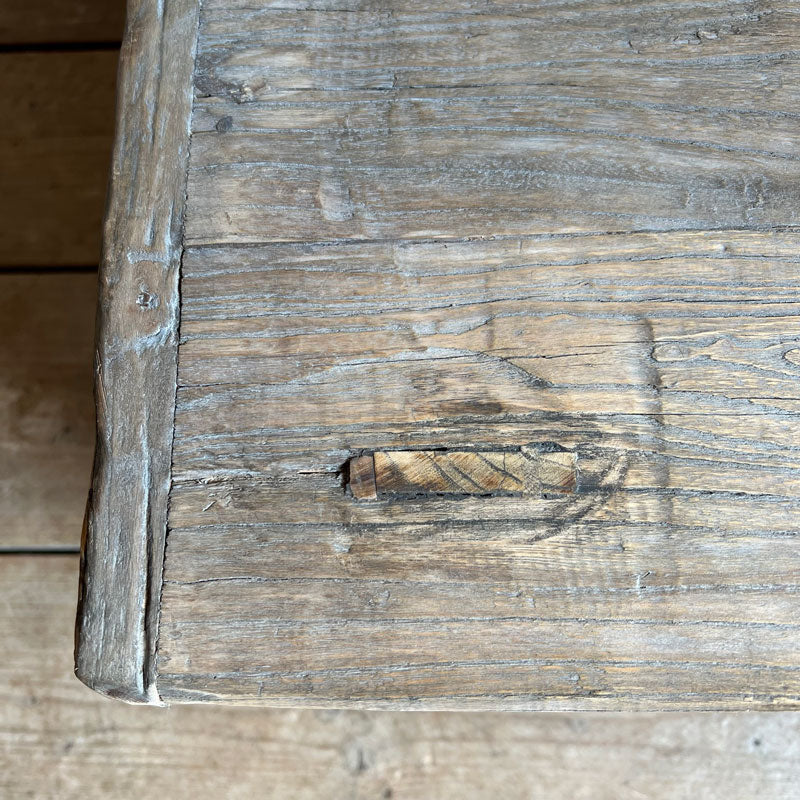 Small Antique Coffee Table Porthminster rustic surface detail