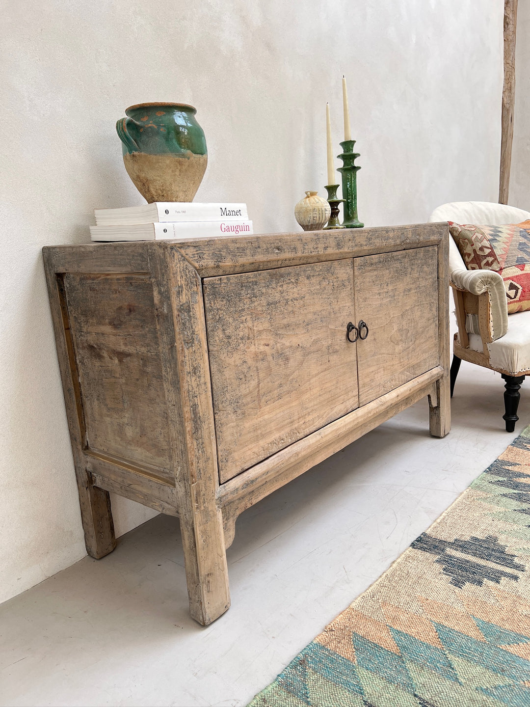Small Antique Elm Cupboard | Gwynne