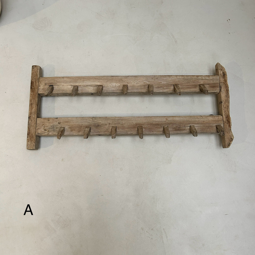 Small Antique Pale Timber Plough