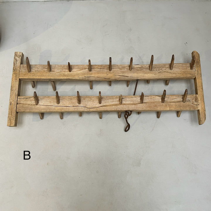 Small Antique Pale Timber Plough