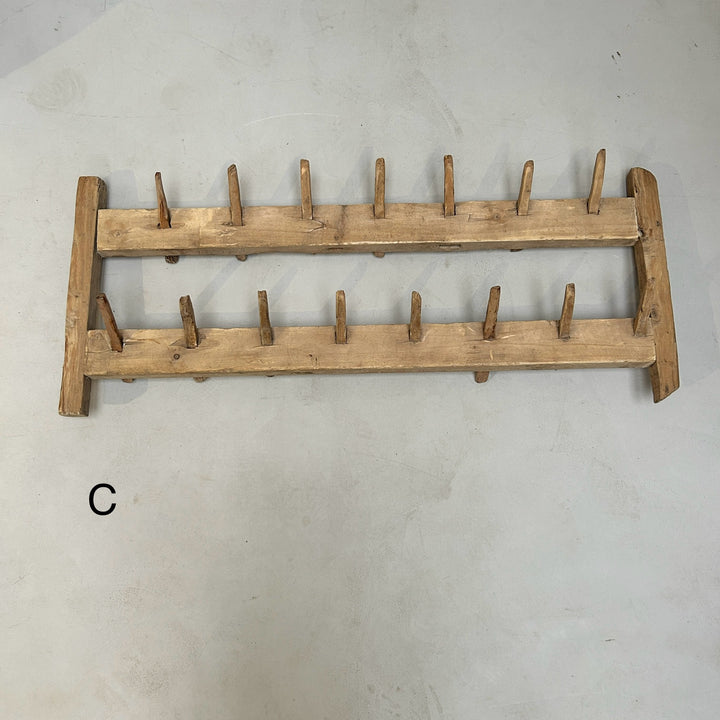 Small Antique Pale Timber Plough