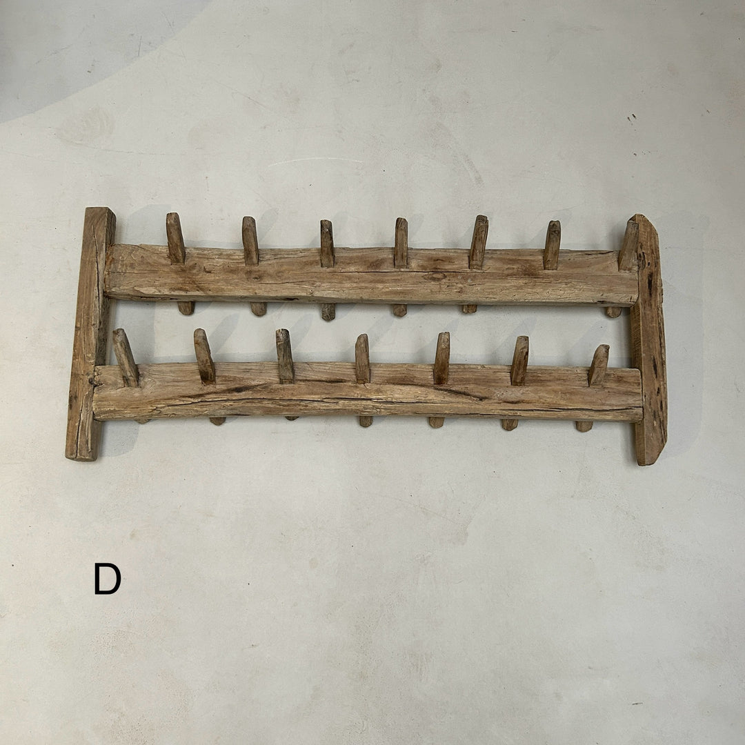 Small Antique Pale Timber Plough