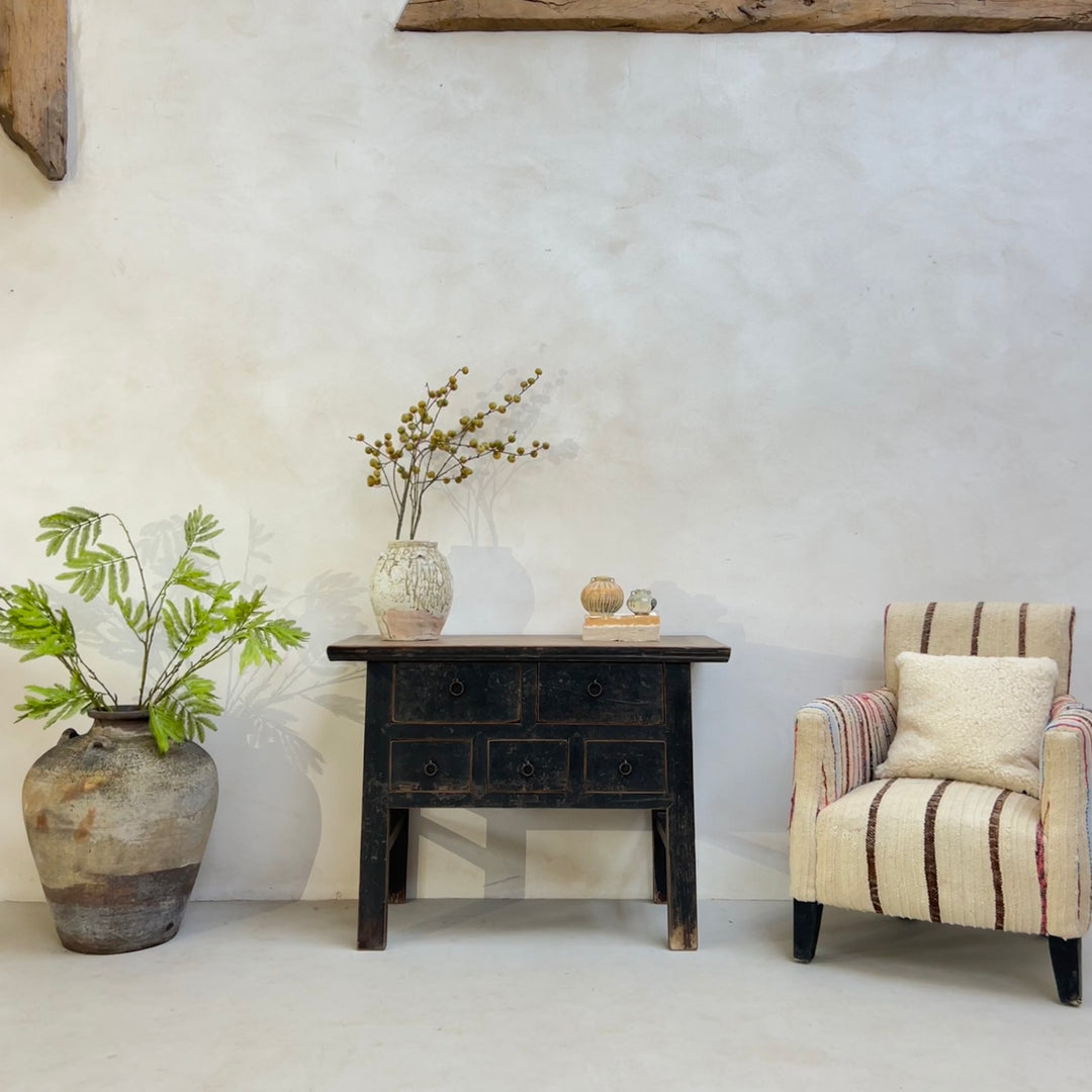 Small Black Antique Console Table | Bath