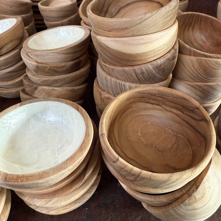Small Teak Wood Bowls