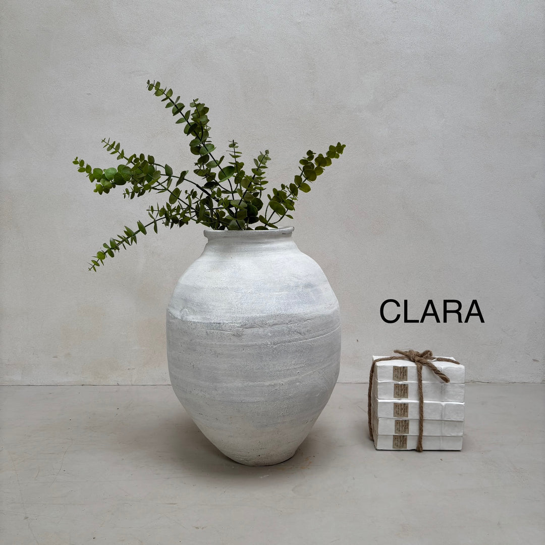 Small White Antique Urns