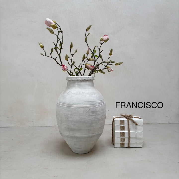 Small White Antique Urns