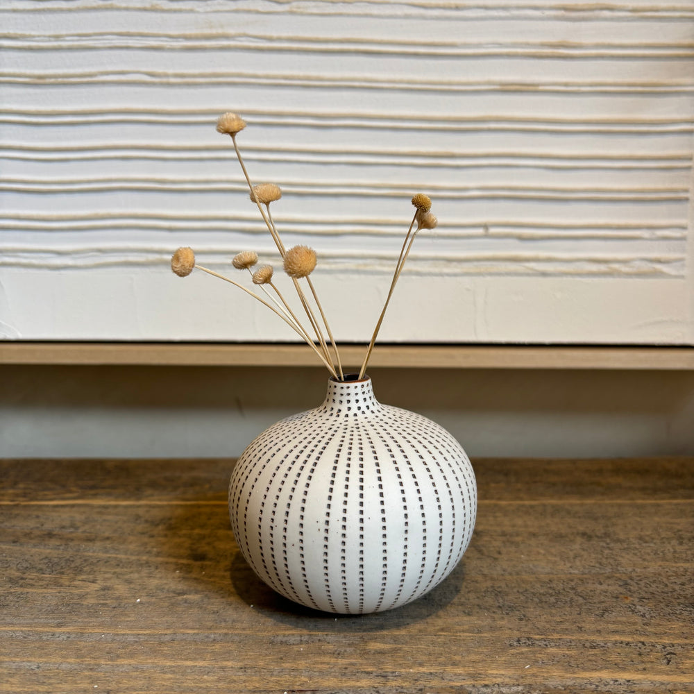 Small handmade ceramic vase | Urchin Brown