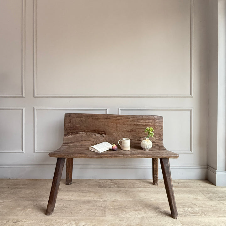 Small vintage hand carved bench | Arnold