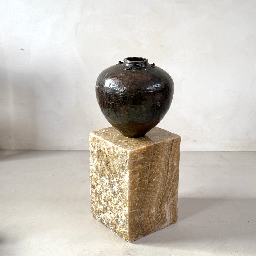 Solid Onyx Plinth | side table