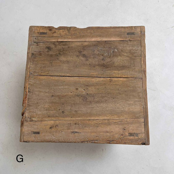 Square Antique Side Tables G surface detail